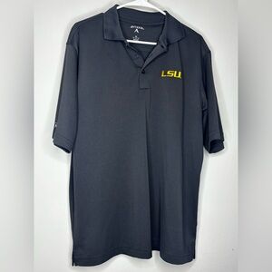 Men's Black Polo Shirt with Embroidered Logo